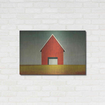 Luxe Metal Art 'Red Barn Summer' by Ryan Fowler, Metal Wall Art,36x24