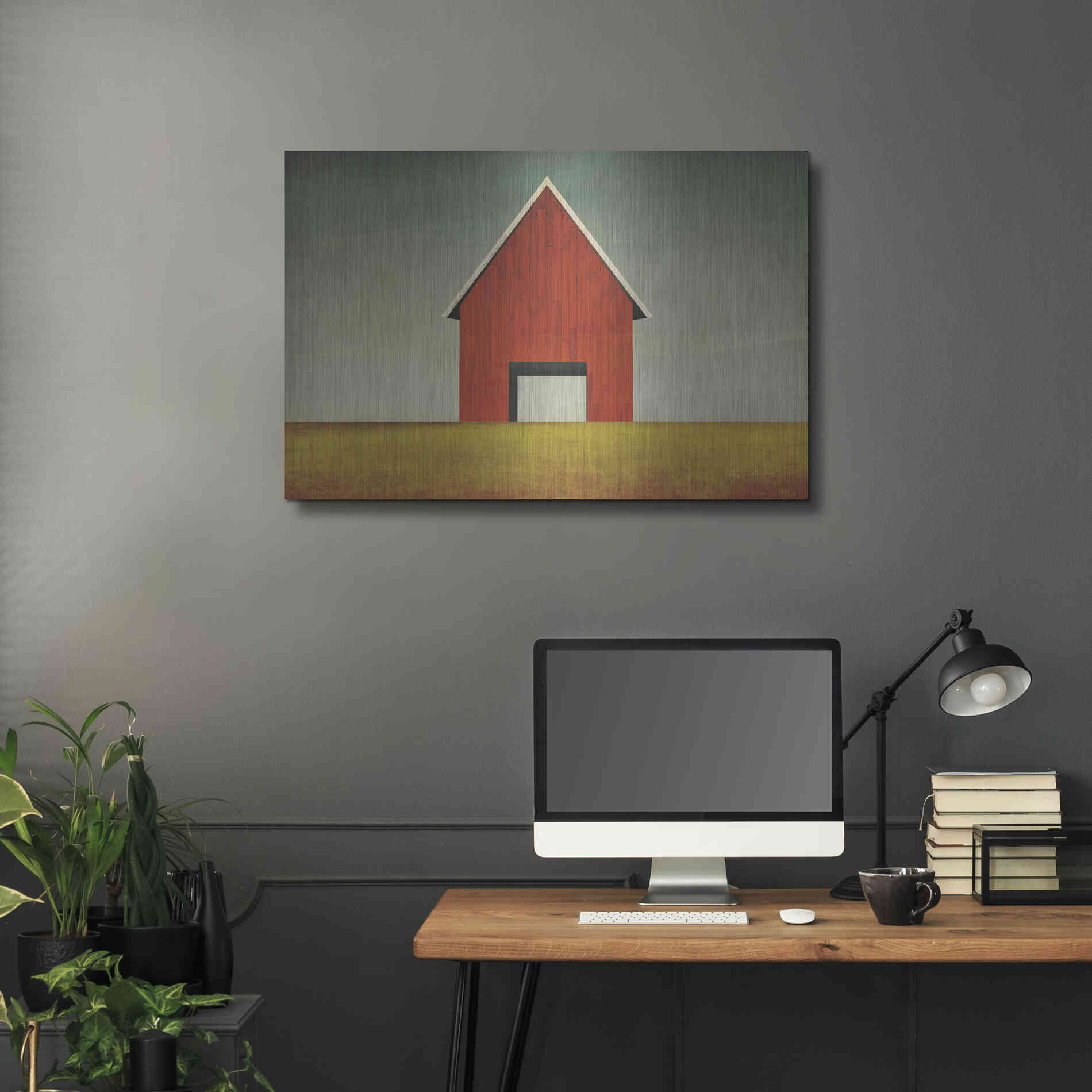 Luxe Metal Art 'Red Barn Summer' by Ryan Fowler, Metal Wall Art,36x24