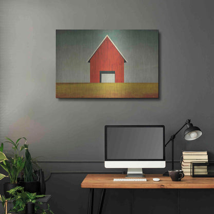 Luxe Metal Art 'Red Barn Summer' by Ryan Fowler, Metal Wall Art,36x24