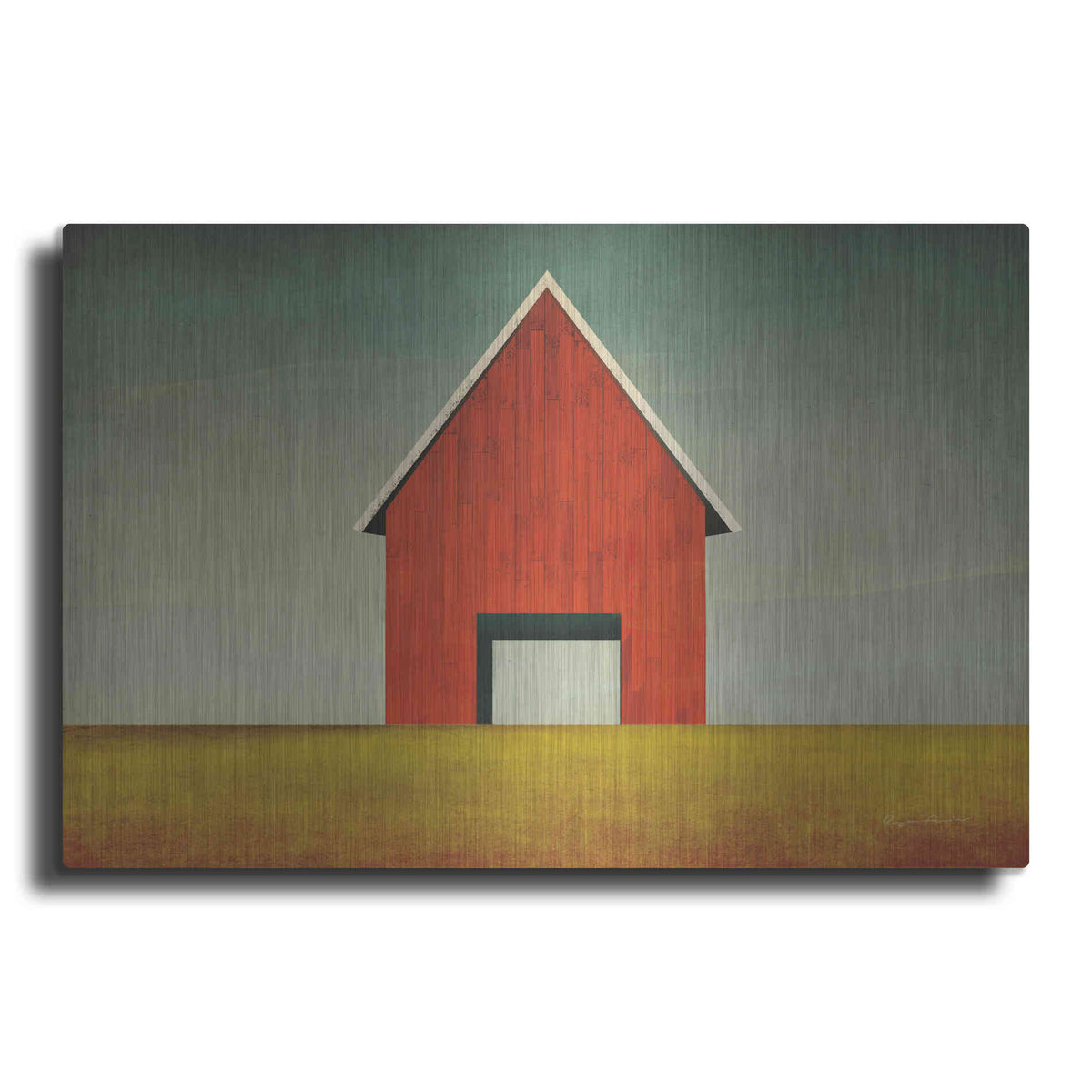 Luxe Metal Art 'Red Barn Summer' by Ryan Fowler, Metal Wall Art