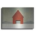 Luxe Metal Art 'Red Barn Winter' by Ryan Fowler, Metal Wall Art