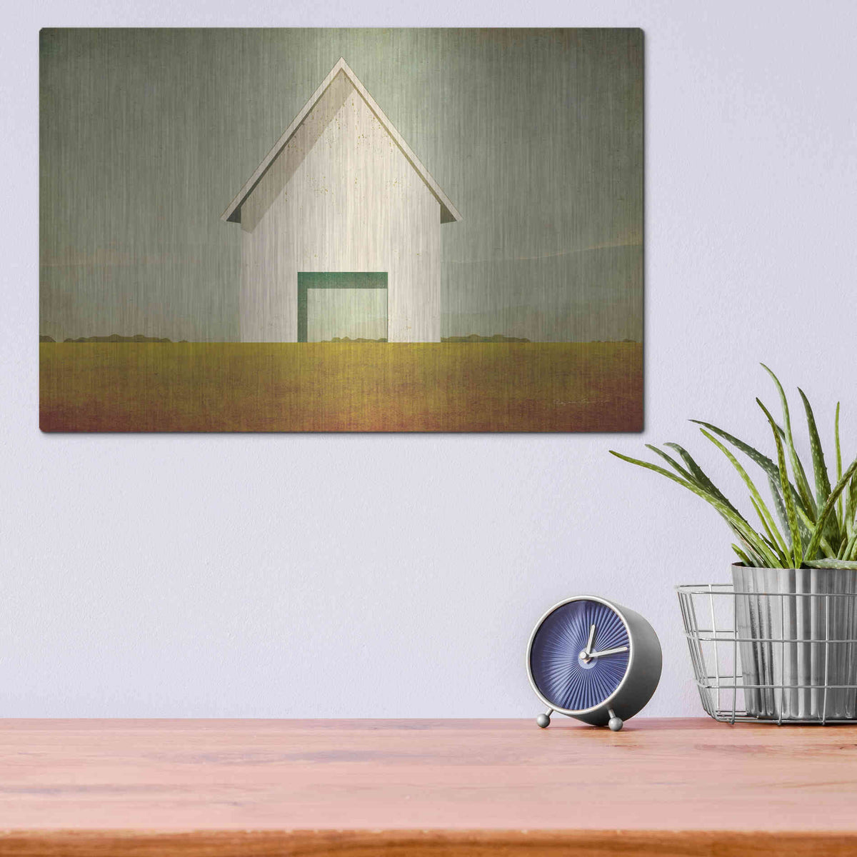 Luxe Metal Art 'Ohio Barn' by Ryan Fowler, Metal Wall Art,16x12