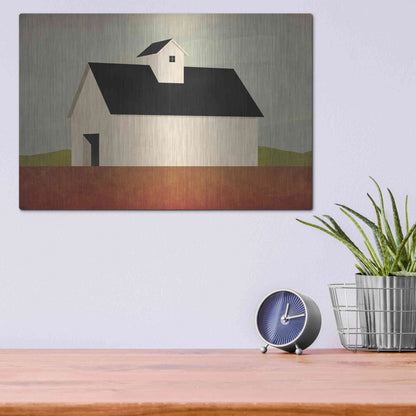 Luxe Metal Art 'Fall Barn' by Ryan Fowler, Metal Wall Art,16x12