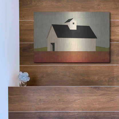 Luxe Metal Art 'Fall Barn' by Ryan Fowler, Metal Wall Art,16x12