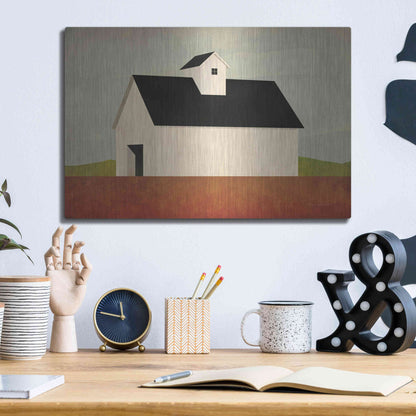 Luxe Metal Art 'Fall Barn' by Ryan Fowler, Metal Wall Art,16x12