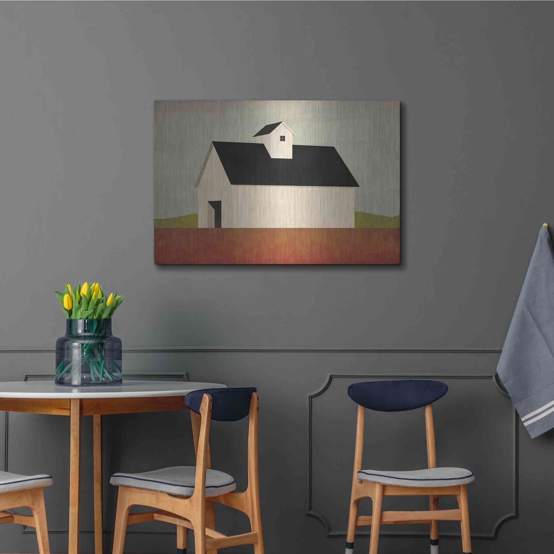 Luxe Metal Art 'Fall Barn' by Ryan Fowler, Metal Wall Art,36x24