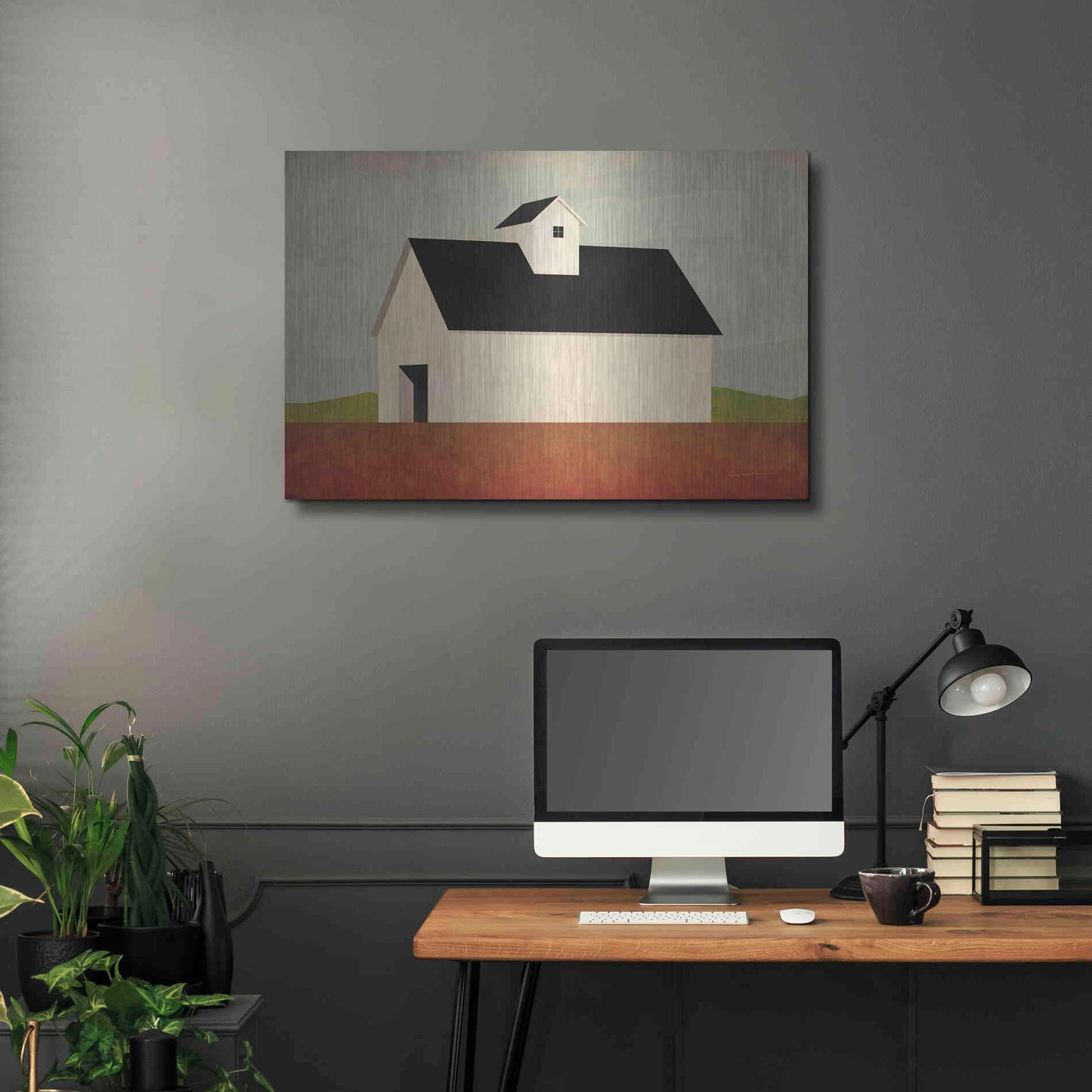 Luxe Metal Art 'Fall Barn' by Ryan Fowler, Metal Wall Art,36x24