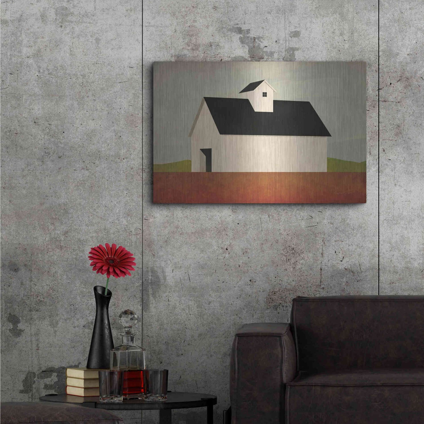 Luxe Metal Art 'Fall Barn' by Ryan Fowler, Metal Wall Art,36x24
