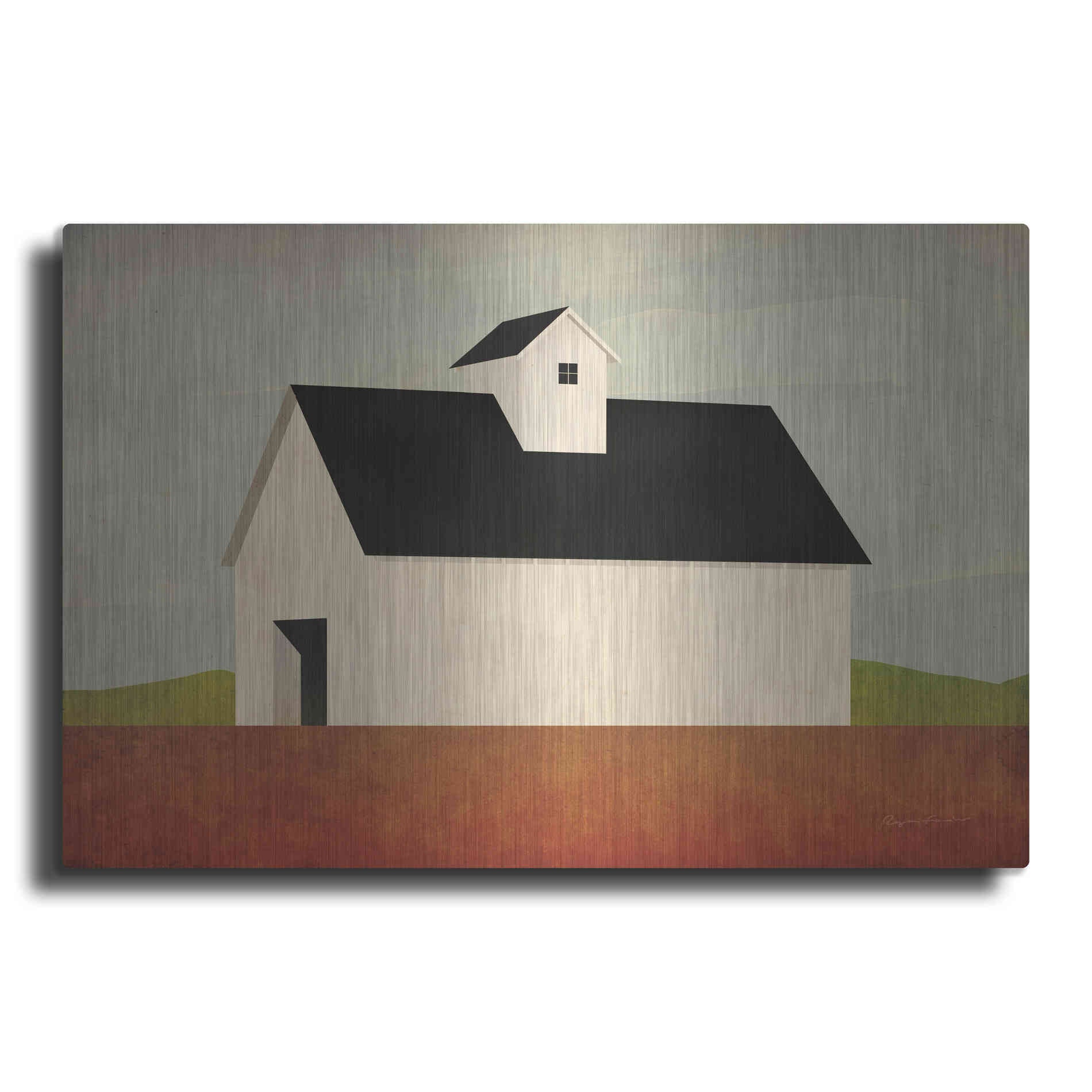 Luxe Metal Art 'Fall Barn' by Ryan Fowler, Metal Wall Art