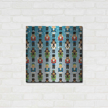 Luxe Metal Art 'Nutcracker Pattern Bright I' by Ryan Fowler, Metal Wall Art,24x24