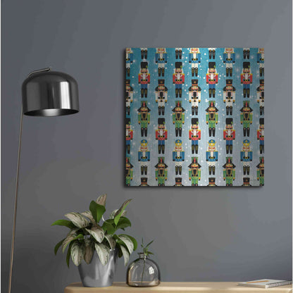 Luxe Metal Art 'Nutcracker Pattern Bright I' by Ryan Fowler, Metal Wall Art,24x24