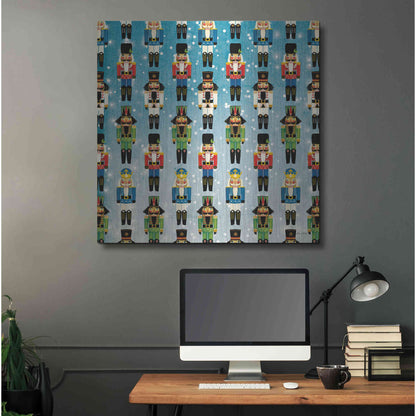 Luxe Metal Art 'Nutcracker Pattern Bright I' by Ryan Fowler, Metal Wall Art,36x36