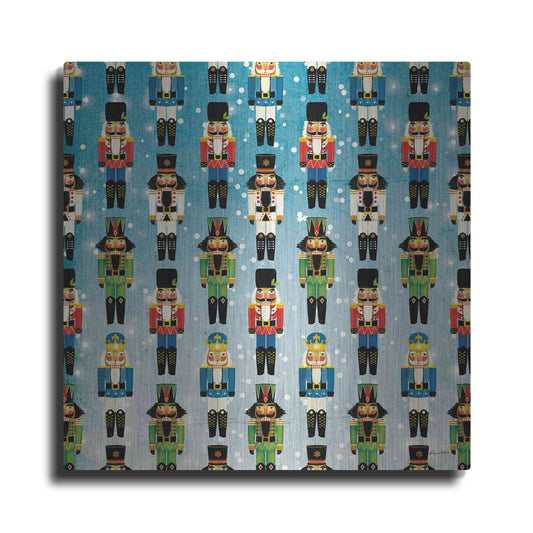 Luxe Metal Art 'Nutcracker Pattern Bright I' by Ryan Fowler, Metal Wall Art