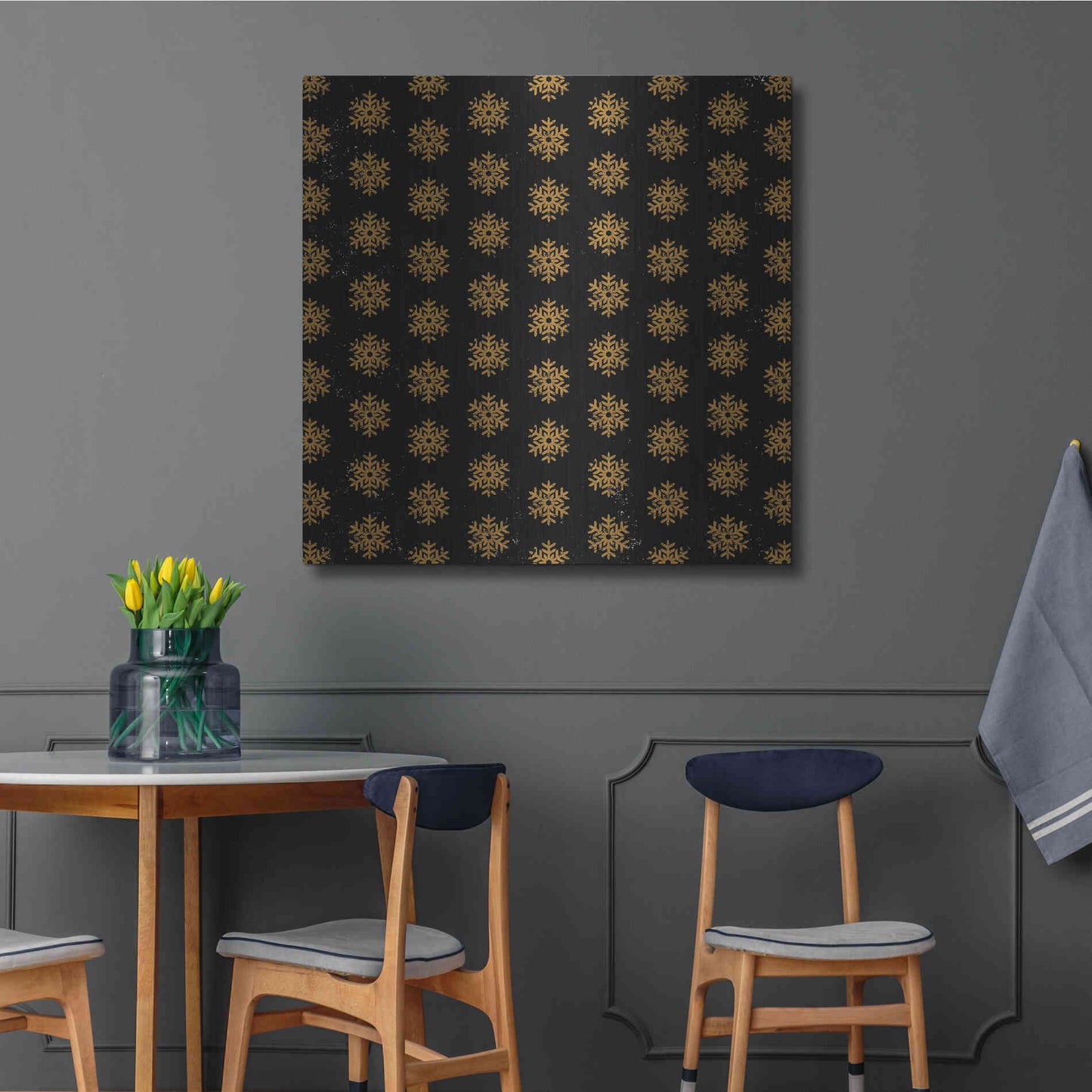 Luxe Metal Art 'Nutcracker Pattern Bright II' by Ryan Fowler, Metal Wall Art,36x36