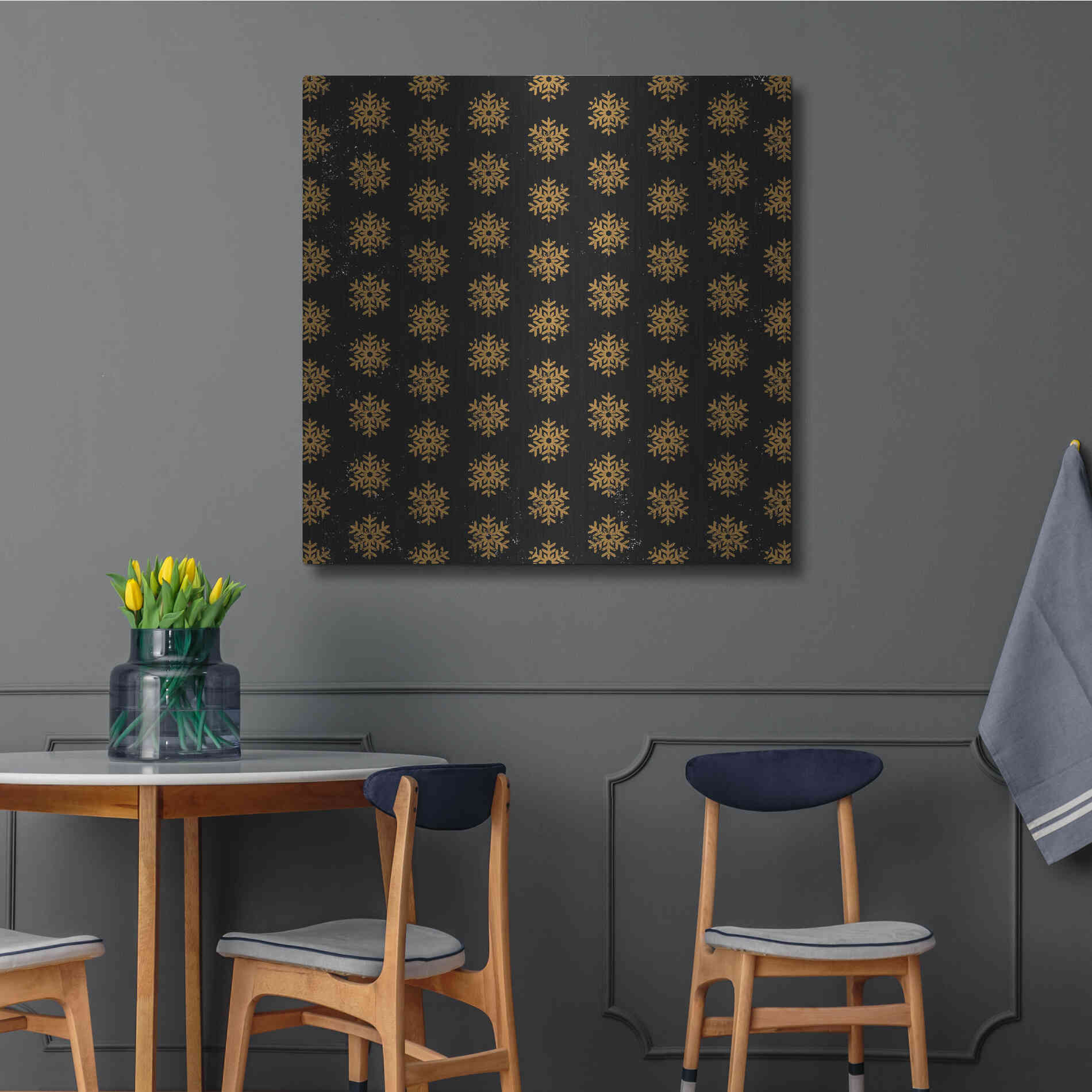 Luxe Metal Art 'Nutcracker Pattern Bright II' by Ryan Fowler, Metal Wall Art,36x36