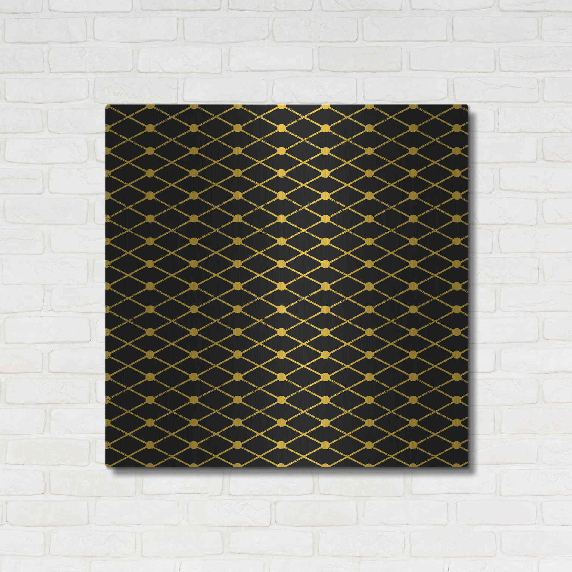 Luxe Metal Art 'Nutcracker Pattern Bright III' by Ryan Fowler, Metal Wall Art,36x36