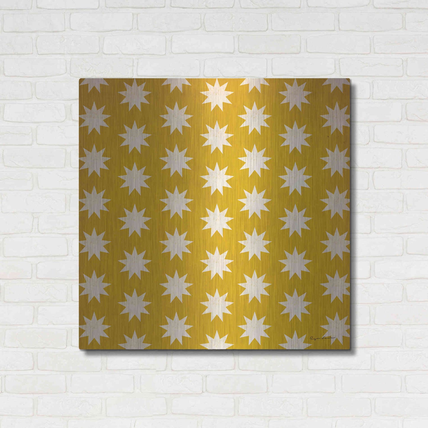 Luxe Metal Art 'Nutcracker Pattern Bright IV' by Ryan Fowler, Metal Wall Art,36x36