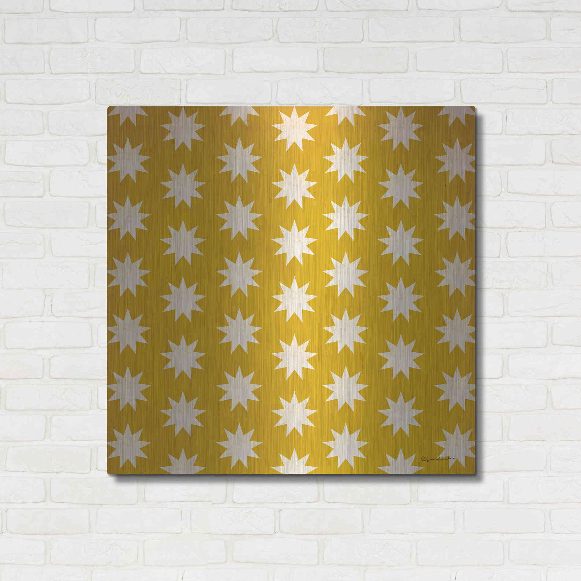 Luxe Metal Art 'Nutcracker Pattern Bright IV' by Ryan Fowler, Metal Wall Art,36x36