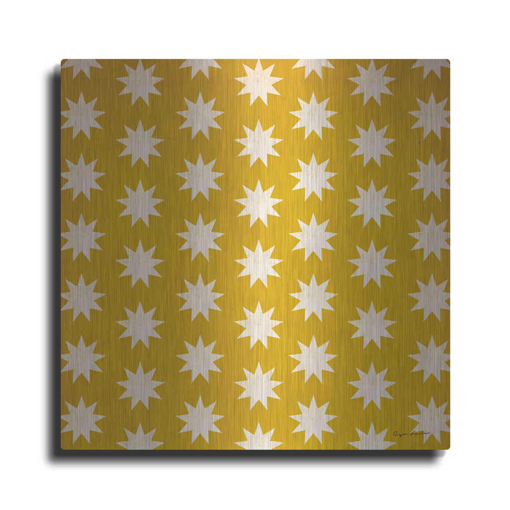 Luxe Metal Art 'Nutcracker Pattern Bright IV' by Ryan Fowler, Metal Wall Art
