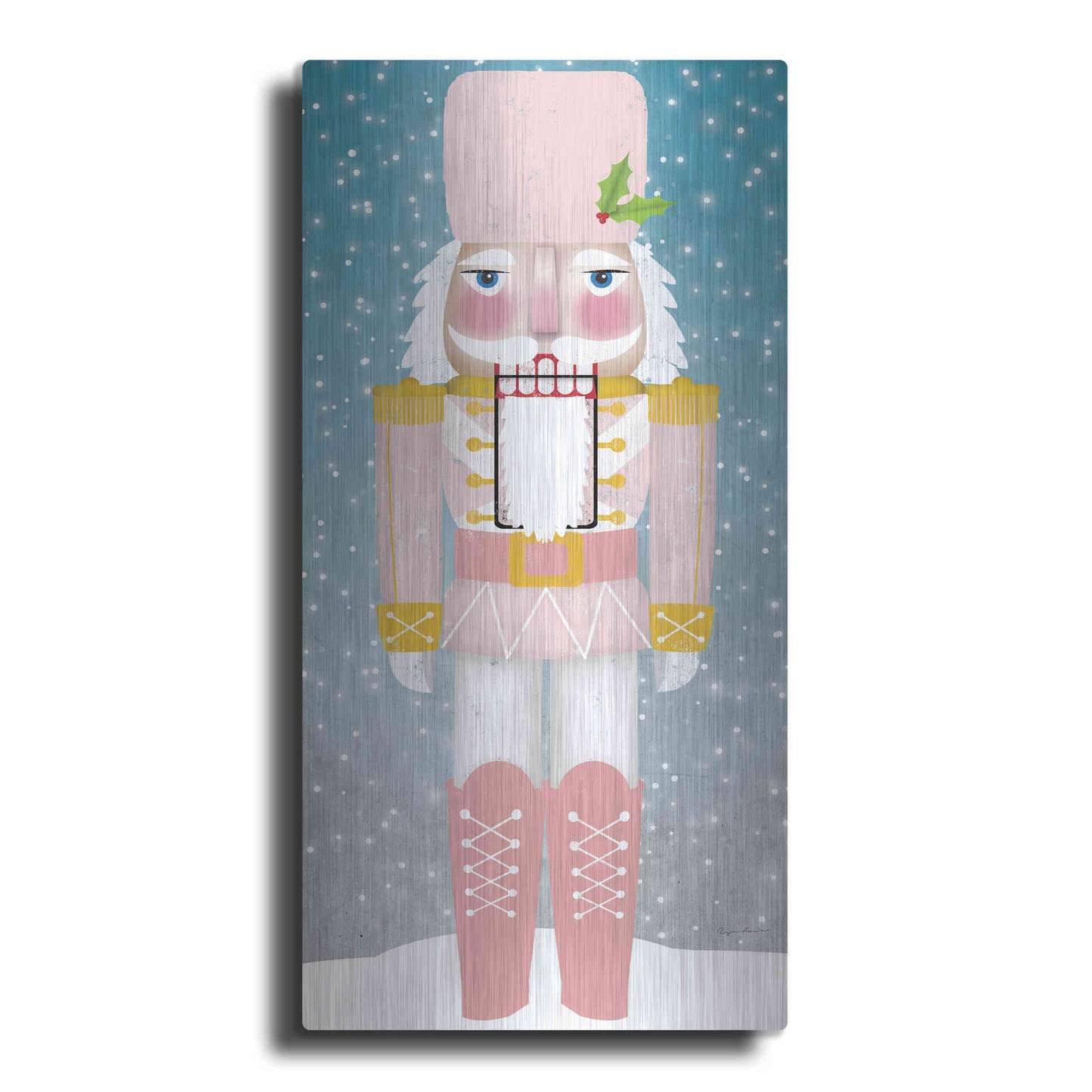 Luxe Metal Art 'Nutcracker I Blush' by Ryan Fowler, Metal Wall Art