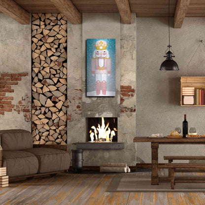 Luxe Metal Art 'Nutcracker III Blush' by Ryan Fowler, Metal Wall Art,24x48