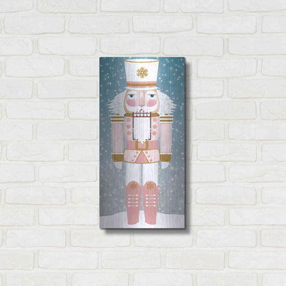 Luxe Metal Art 'Nutcracker Iv Blush' by Ryan Fowler, Metal Wall Art,12x24