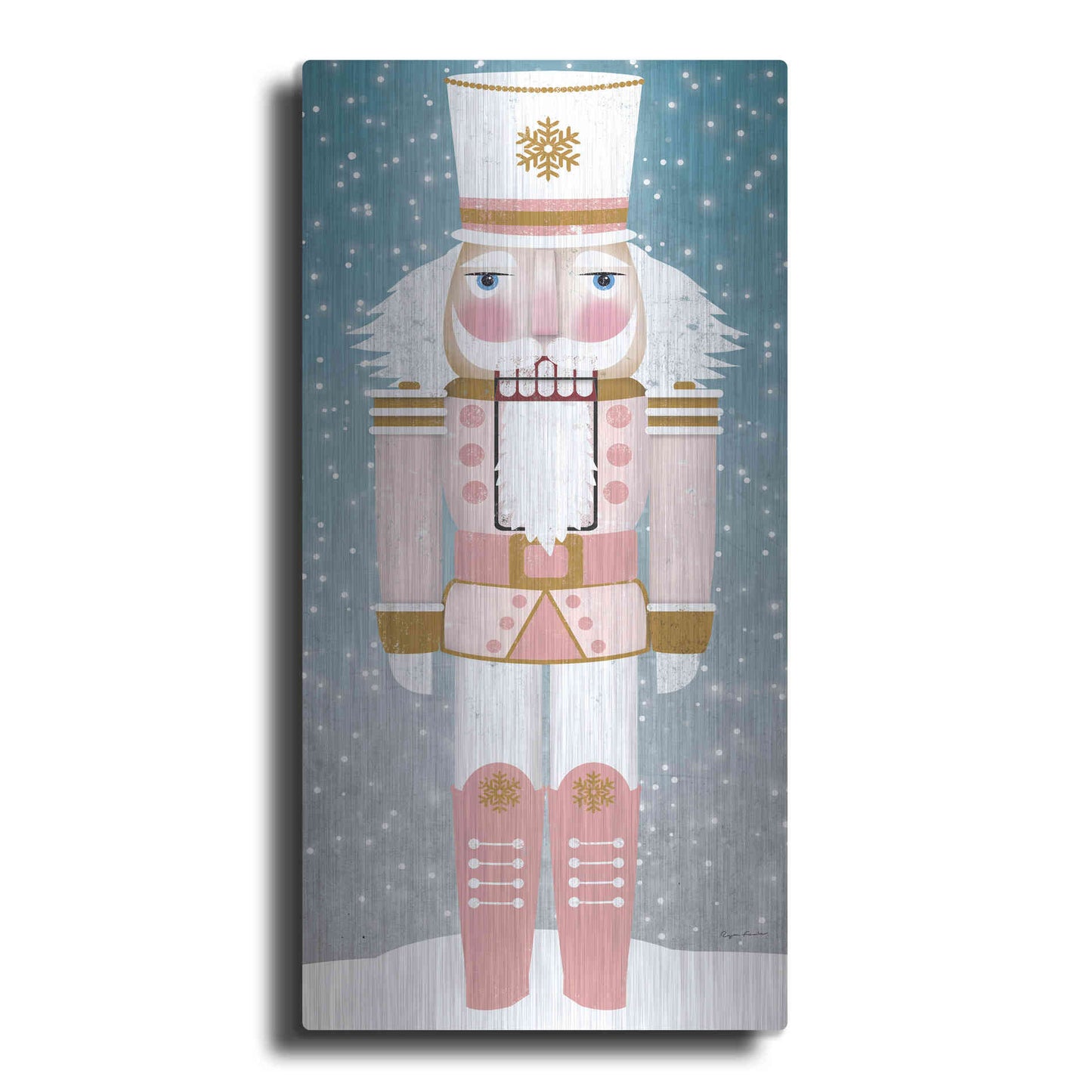 Luxe Metal Art 'Nutcracker Iv Blush' by Ryan Fowler, Metal Wall Art