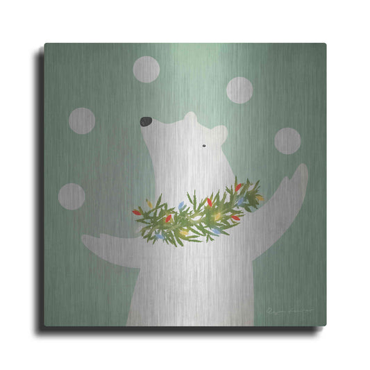 Luxe Metal Art 'Circus Polar Bear' by Ryan Fowler, Metal Wall Art