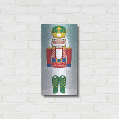 Luxe Metal Art 'Joyful Nutcracker III' by Ryan Fowler, Metal Wall Art,12x24