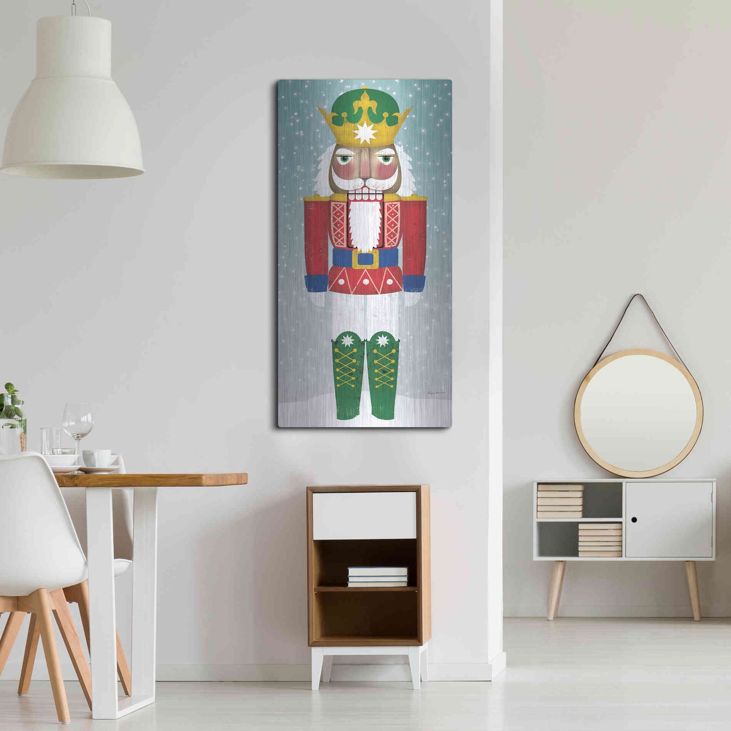 Luxe Metal Art 'Joyful Nutcracker III' by Ryan Fowler, Metal Wall Art,24x48