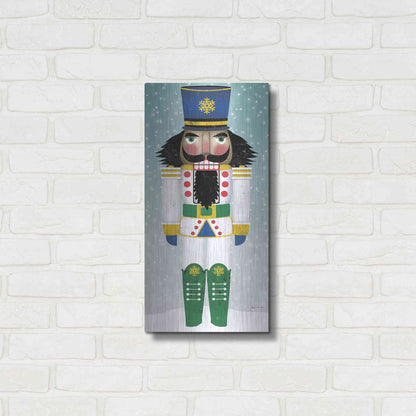 Luxe Metal Art 'Joyful Nutcracker IV' by Ryan Fowler, Metal Wall Art,12x24