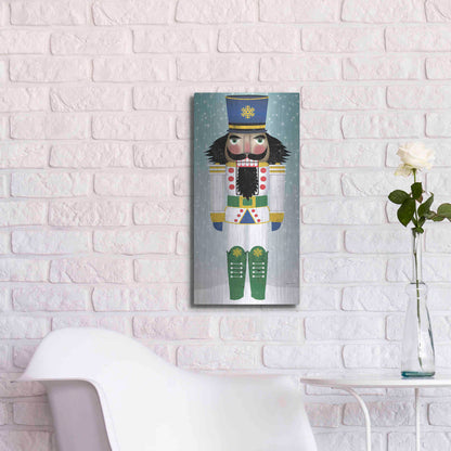 Luxe Metal Art 'Joyful Nutcracker IV' by Ryan Fowler, Metal Wall Art,12x24