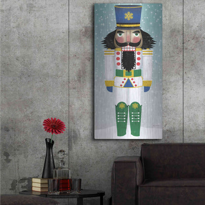 Luxe Metal Art 'Joyful Nutcracker IV' by Ryan Fowler, Metal Wall Art,24x48