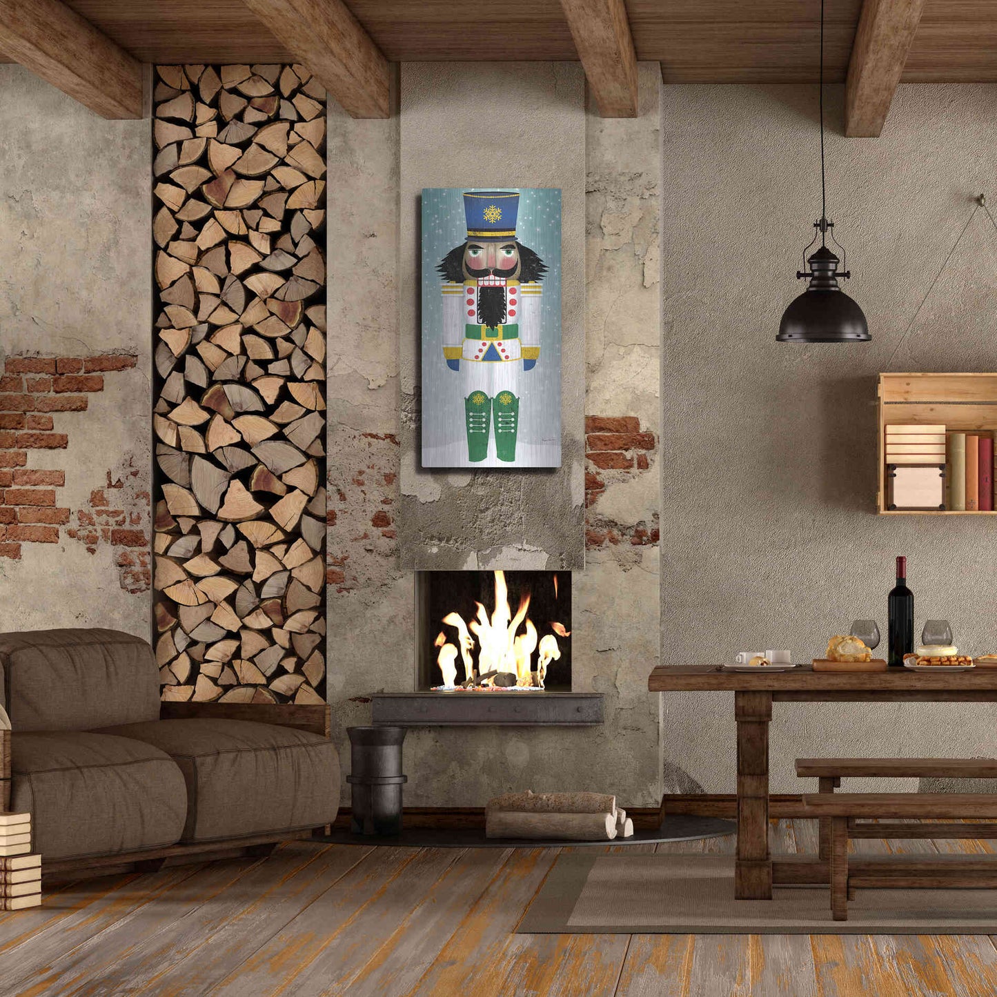 Luxe Metal Art 'Joyful Nutcracker IV' by Ryan Fowler, Metal Wall Art,24x48