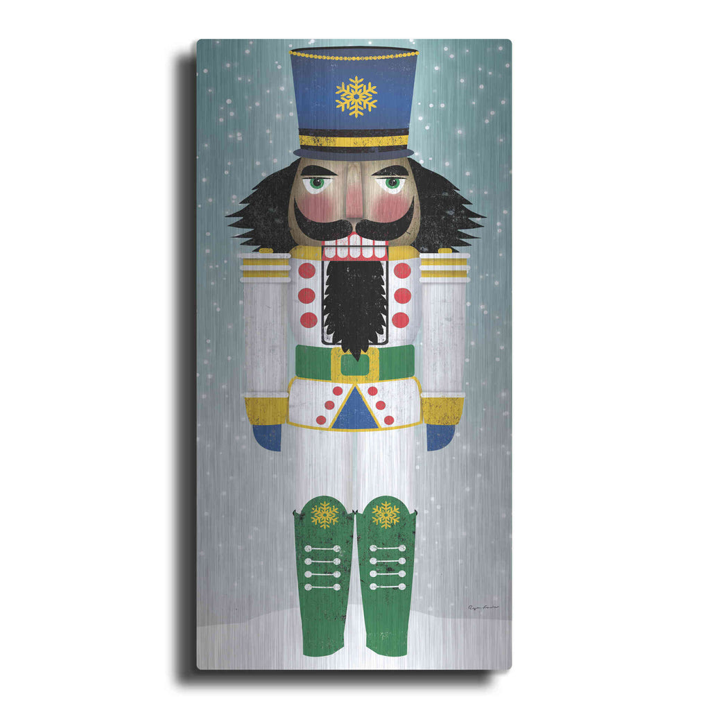 Luxe Metal Art 'Joyful Nutcracker IV' by Ryan Fowler, Metal Wall Art