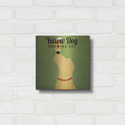 Luxe Metal Art 'Yellow Dog Brewing Co Square' by Ryan Fowler, Metal Wall Art,12x12