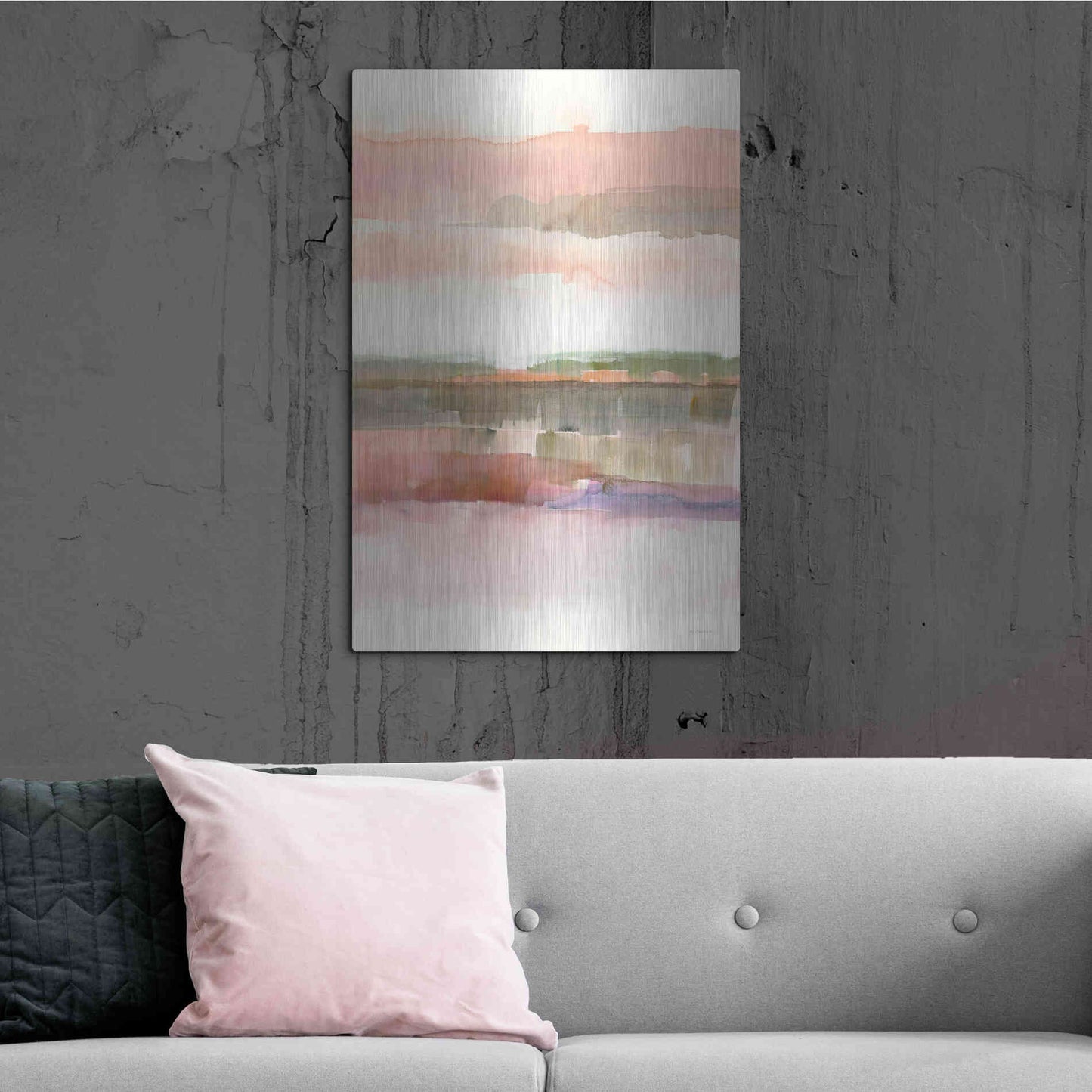 Luxe Metal Art 'Influence Of Line And Color Crop' by Mike Schick, Metal Wall Art,24x36