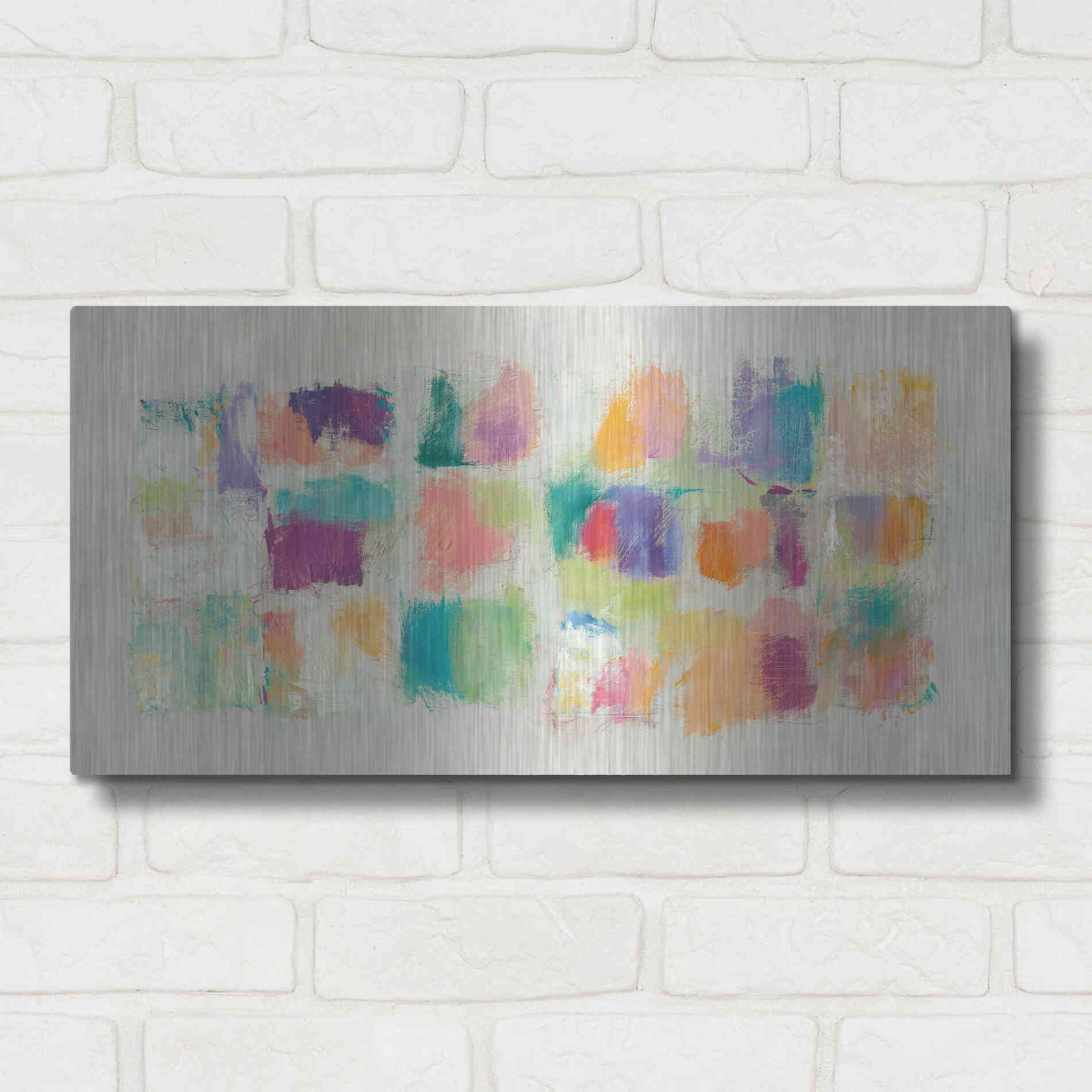 Luxe Metal Art 'Popsicles Horizontal' by Mike Schick, Metal Wall Art,24x12