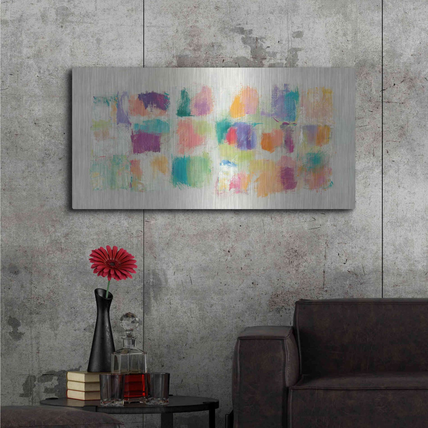 Luxe Metal Art 'Popsicles Horizontal' by Mike Schick, Metal Wall Art,48x24