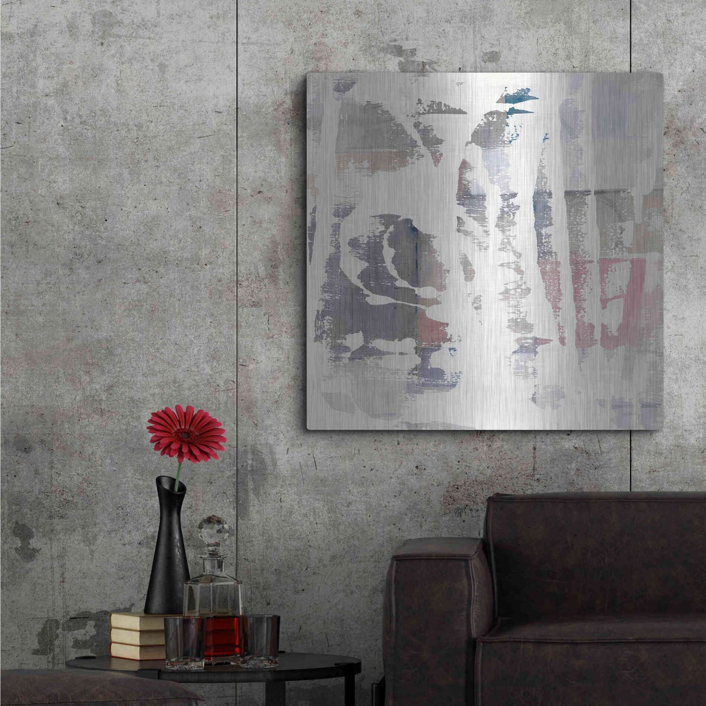Luxe Metal Art 'White Out Crop' by Mike Schick, Metal Wall Art,36x36