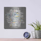 Luxe Metal Art 'New Morning On Gray' by Mike Schick, Metal Wall Art,12x12