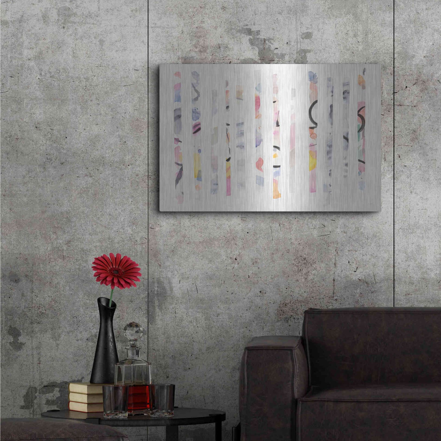 Luxe Metal Art 'Candy Bars' by Mike Schick, Metal Wall Art,36x24