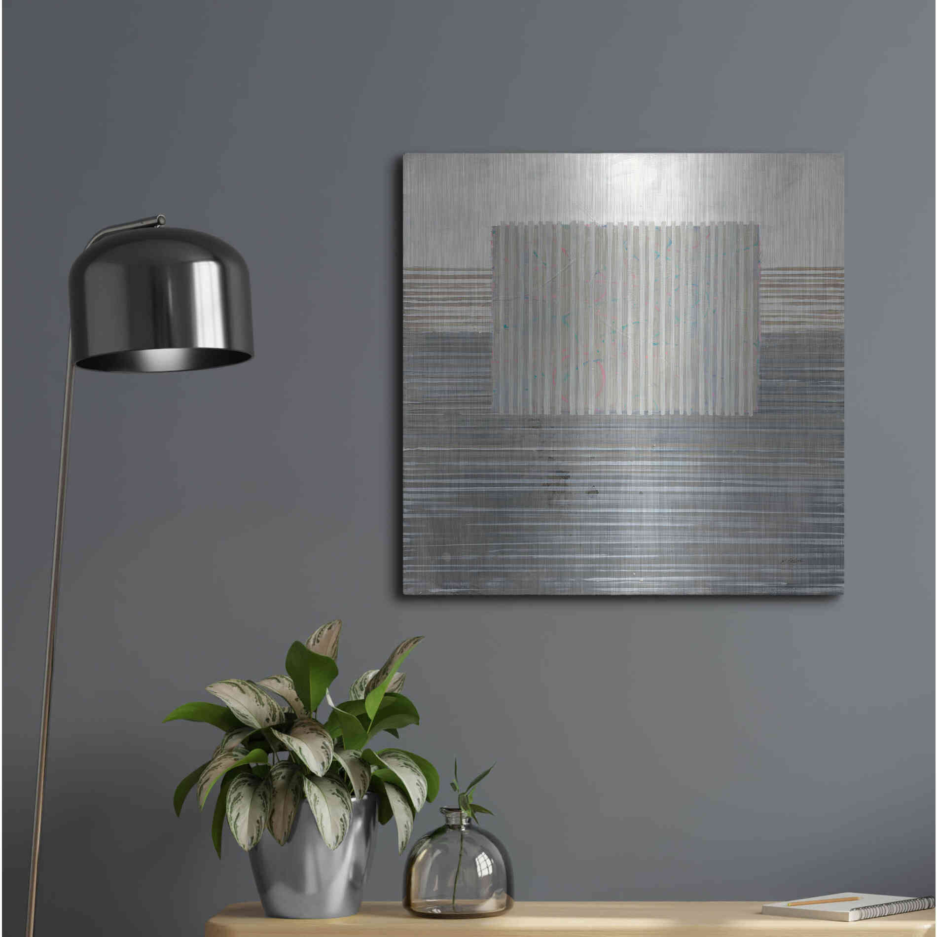 Luxe Metal Art 'Layers Of Reality' by Mike Schick, Metal Wall Art,24x24