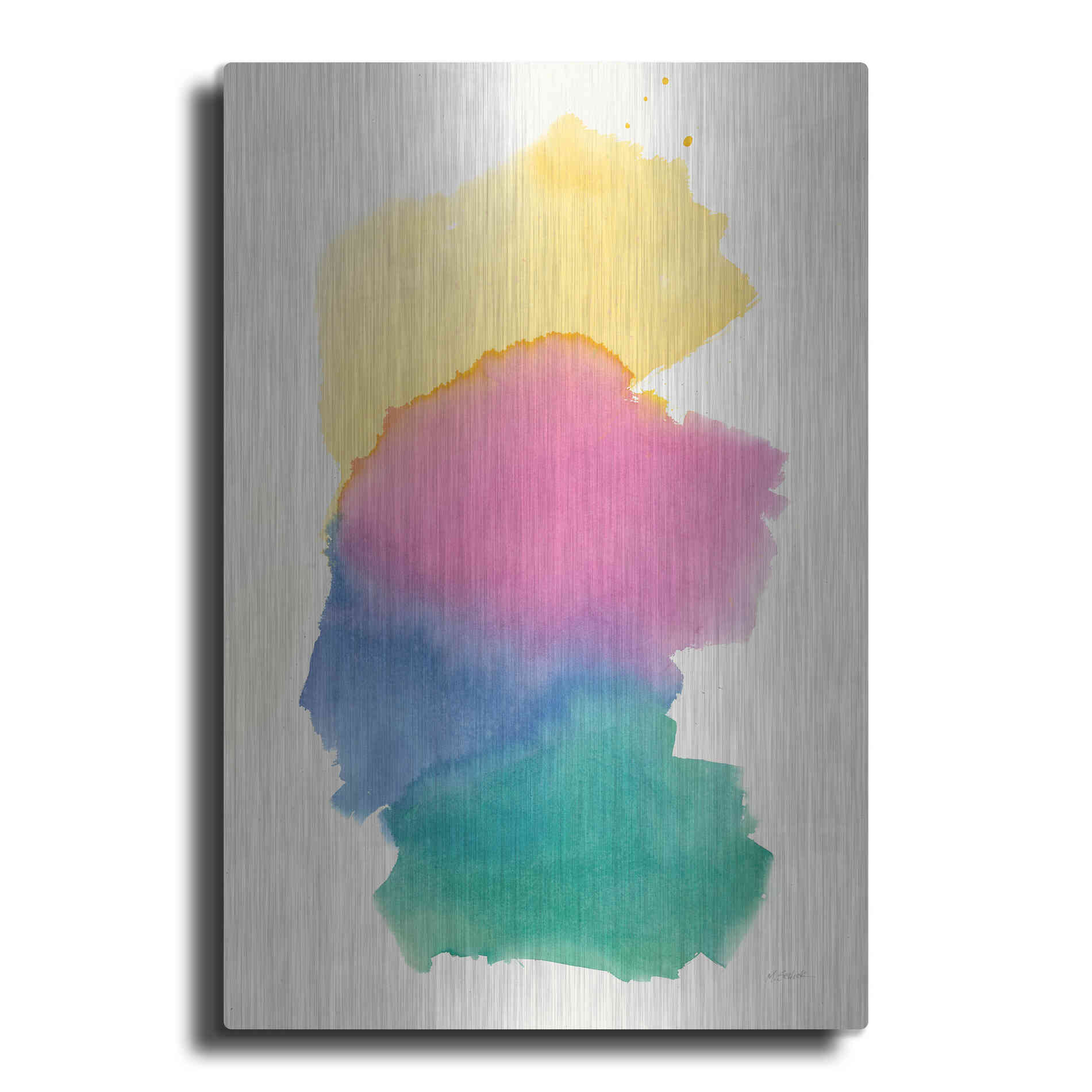 Luxe Metal Art 'Colorburst II' by Mike Schick, Metal Wall Art