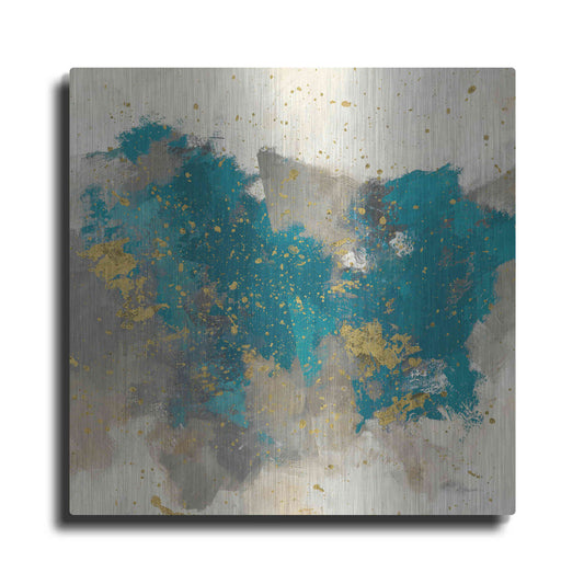 Luxe Metal Art 'Gray Matter Cream II' by Mike Schick, Metal Wall Art