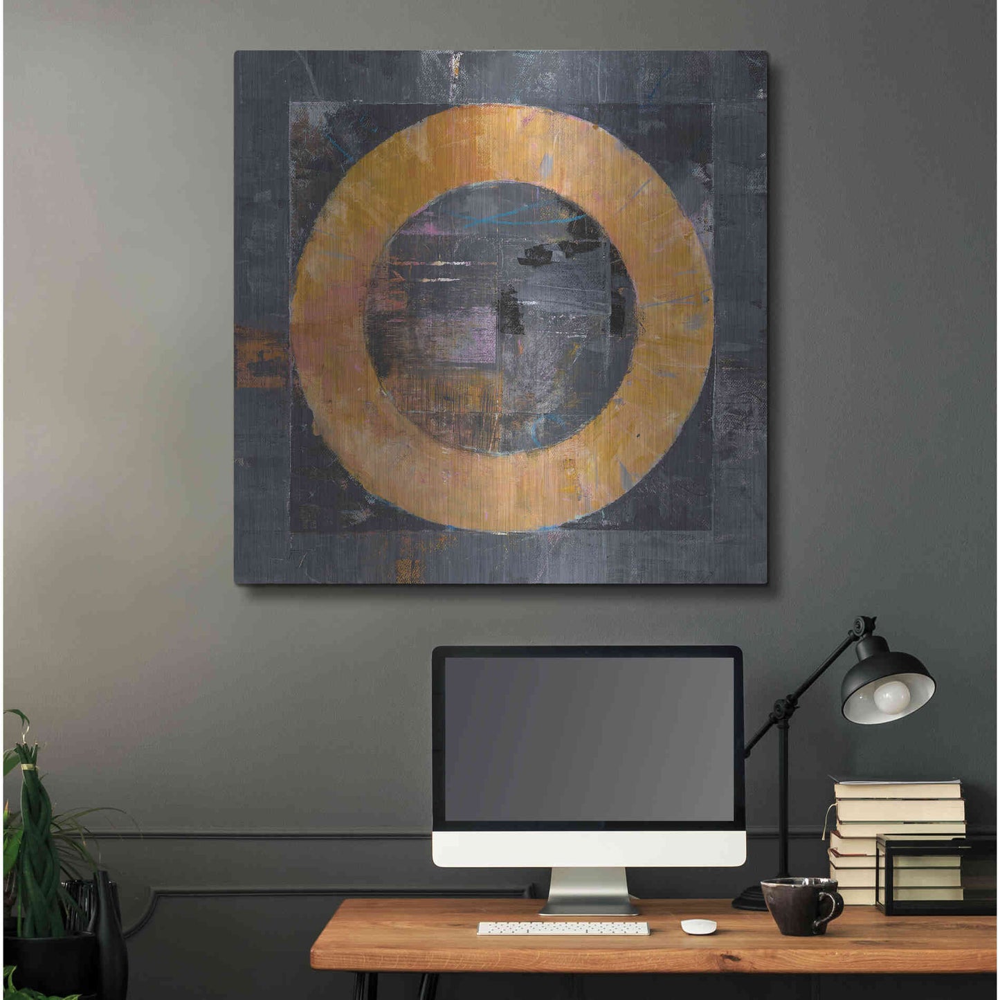 Luxe Metal Art 'Roundabout' by Mike Schick, Metal Wall Art,36x36