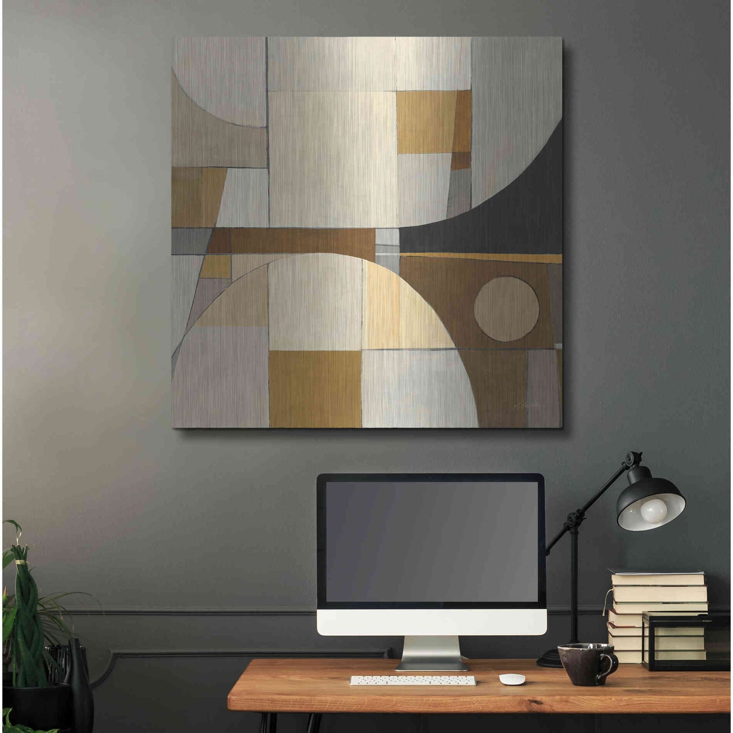 Luxe Metal Art 'Champagne IV Crop' by Mike Schick, Metal Wall Art,36x36