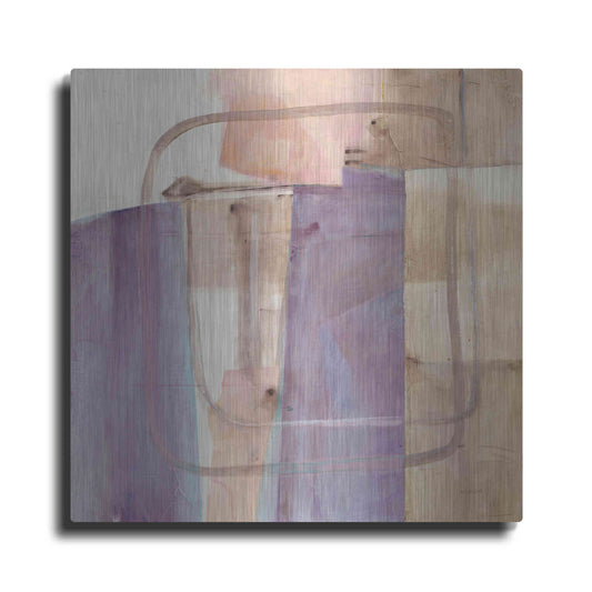 Luxe Metal Art 'Passage I Blush Purple' by Mike Schick, Metal Wall Art