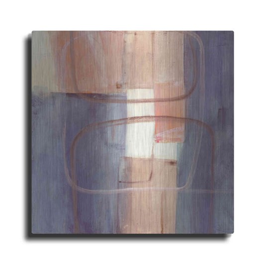 Luxe Metal Art 'Passage II Blush Purple' by Mike Schick, Metal Wall Art