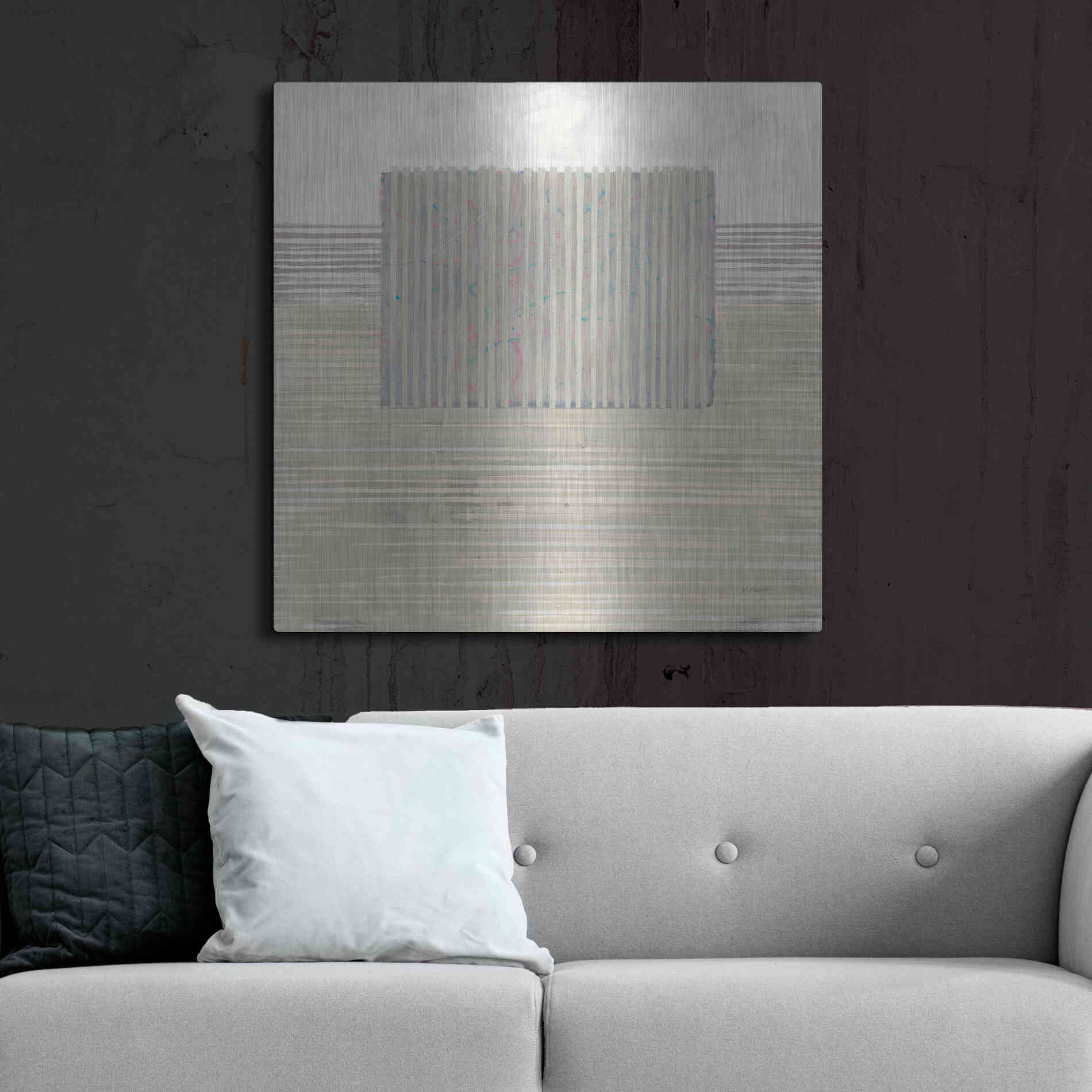 Luxe Metal Art 'Layer Of Reality Neutral' by Mike Schick, Metal Wall Art,36x36